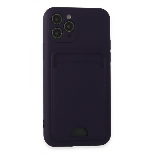 Newface iPhone 11 Pro Kılıf Kelvin Kartvizitli Silikon - Derin Mor Newface iPhone 11 Pro Kılıf Kelvin Kartvizitli Silikon - Derin Mor