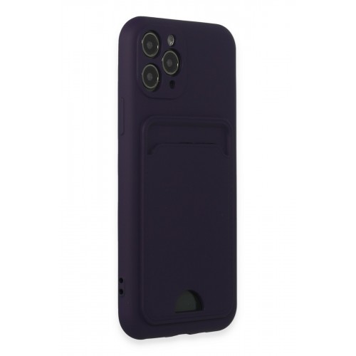 Newface iPhone 11 Pro Kılıf Kelvin Kartvizitli Silikon - Derin Mor Newface iPhone 11 Pro Kılıf Kelvin Kartvizitli Silikon - Derin Mor