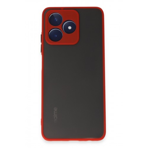Newface Realme C53 Kılıf Montreal Silikon Kapak - Kırmızı Newface Realme C53 Kılıf Montreal Silikon Kapak - Kırmızı