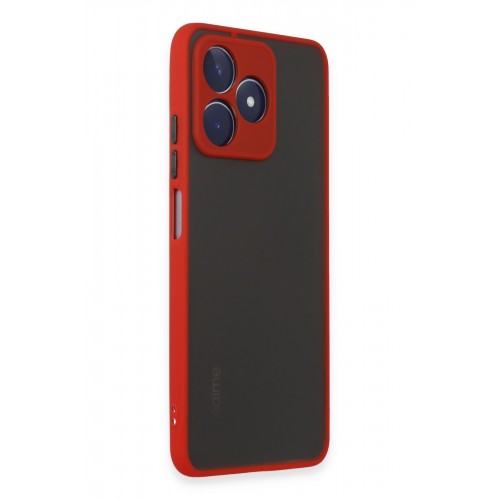 Newface Realme C53 Kılıf Montreal Silikon Kapak - Kırmızı Newface Realme C53 Kılıf Montreal Silikon Kapak - Kırmızı