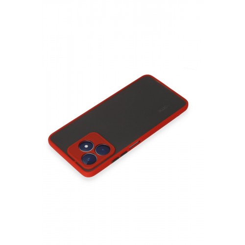 Newface Realme C53 Kılıf Montreal Silikon Kapak - Kırmızı Newface Realme C53 Kılıf Montreal Silikon Kapak - Kırmızı