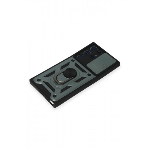 Newface Samsung Galaxy S23 Ultra Kılıf Pars Lens Yüzüklü Silikon - Yeşil Newface Samsung Galaxy S23 Ultra Kılıf Pars Lens Yüzüklü Silikon - Yeşil
