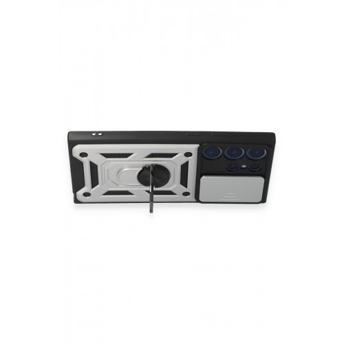 Newface Samsung Galaxy S23 Ultra Kılıf Pars Lens Yüzüklü Silikon - Gümüş Newface Samsung Galaxy S23 Ultra Kılıf Pars Lens Yüzüklü Silikon - Gümüş