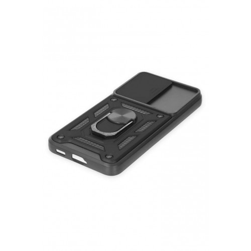 Newface Samsung Galaxy S23 FE Kılıf Pars Lens Yüzüklü Silikon - Siyah Newface Samsung Galaxy S23 FE Kılıf Pars Lens Yüzüklü Silikon - Siyah