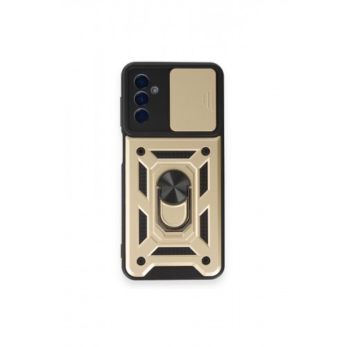 Newface Samsung Galaxy M14 5G Kılıf Pars Lens Yüzüklü Silikon - Gold Newface Samsung Galaxy M14 5G Kılıf Pars Lens Yüzüklü Silikon - Gold