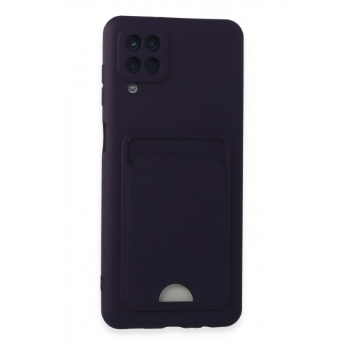 Newface Samsung Galaxy A12 Kılıf Kelvin Kartvizitli Silikon - Derin Mor Newface Samsung Galaxy A12 Kılıf Kelvin Kartvizitli Silikon - Derin Mor