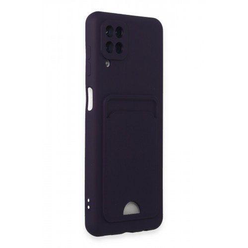 Newface Samsung Galaxy A12 Kılıf Kelvin Kartvizitli Silikon - Derin Mor Newface Samsung Galaxy A12 Kılıf Kelvin Kartvizitli Silikon - Derin Mor
