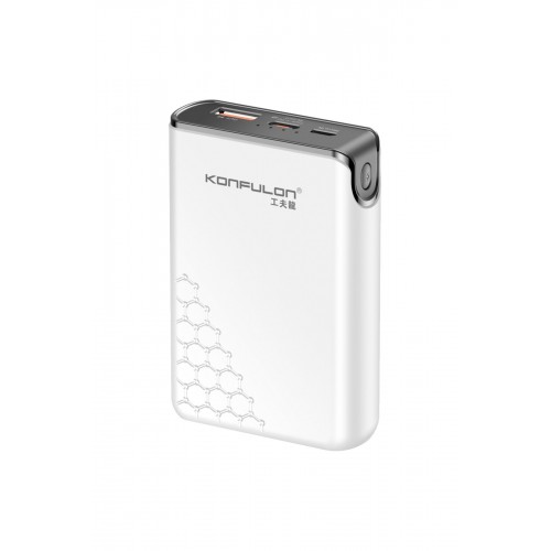 Konfulon A6Q 22.5W Usb 3.0 ve 20W Type-C Çıkışlı 10000 mAh PD Powerbank - Beyaz Konfulon A6Q 22.5W Usb 3.0 ve 20W Type-C Çıkışlı 10000 mAh PD Powerbank - Beyaz