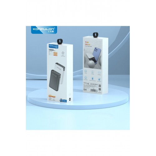 Konfulon A6Q 22.5W Usb 3.0 ve 20W Type-C Çıkışlı 10000 mAh PD Powerbank - Beyaz Konfulon A6Q 22.5W Usb 3.0 ve 20W Type-C Çıkışlı 10000 mAh PD Powerbank - Beyaz