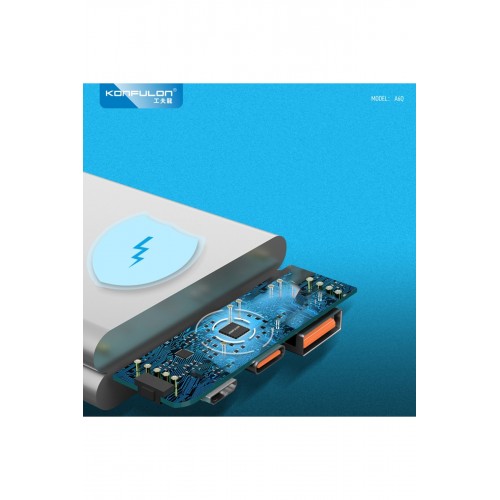 Konfulon A6Q 22.5W Usb 3.0 ve 20W Type-C Çıkışlı 10000 mAh PD Powerbank - Beyaz Konfulon A6Q 22.5W Usb 3.0 ve 20W Type-C Çıkışlı 10000 mAh PD Powerbank - Beyaz