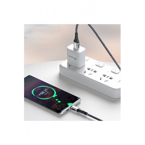 Konfulon DC33 Usb 3.0 to Lightning 1M Tel Örgü 60W Kablo - Gri Konfulon DC33 Usb 3.0 to Lightning 1M Tel Örgü 60W Kablo - Gri