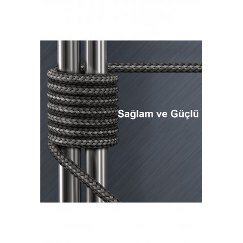 Konfulon DC33 Usb 3.0 to Lightning 1M Tel Örgü 60W Kablo - Gümüş Konfulon DC33 Usb 3.0 to Lightning 1M Tel Örgü 60W Kablo - Gümüş