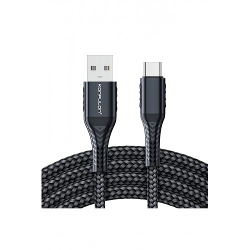 Konfulon DC34 Usb 3.0 to Type-C 1M Tel Örgü 60W Kablo - Gri Konfulon DC34 Usb 3.0 to Type-C 1M Tel Örgü 60W Kablo - Gri