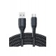 Konfulon DC34 Usb 3.0 to Type-C 1M Tel Örgü 60W Kablo - Gri Konfulon DC34 Usb 3.0 to Type-C 1M Tel Örgü 60W Kablo - Gri
