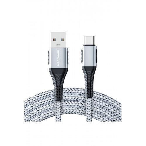 Konfulon DC34 Usb 3.0 to Type-C 1M Tel Örgü 60W Kablo - Gümüş Konfulon DC34 Usb 3.0 to Type-C 1M Tel Örgü 60W Kablo - Gümüş