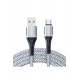 Konfulon DC34 Usb 3.0 to Type-C 1M Tel Örgü 60W Kablo - Gümüş Konfulon DC34 Usb 3.0 to Type-C 1M Tel Örgü 60W Kablo - Gümüş