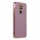 Newface Xiaomi Redmi Note 9 Kılıf Volet Silikon - Mor Newface Xiaomi Redmi Note 9 Kılıf Volet Silikon - Mor