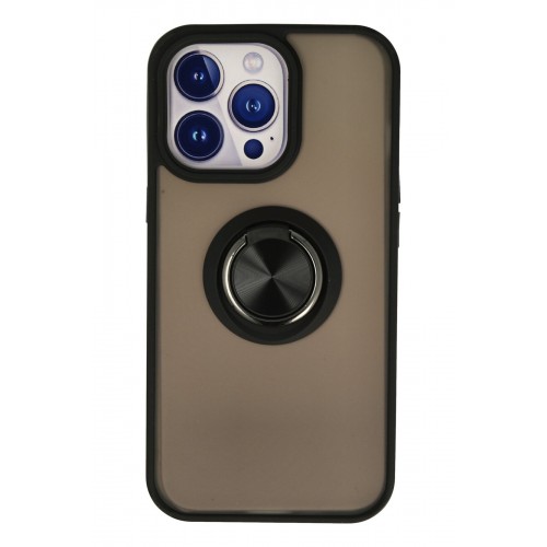 Newface iPhone 15 Pro Max Kılıf Montreal Yüzüklü Silikon Kapak - Siyah Newface iPhone 15 Pro Max Kılıf Montreal Yüzüklü Silikon Kapak - Siyah