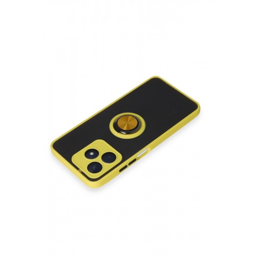 Newface Realme C53 Kılıf Montreal Yüzüklü Silikon Kapak - Sarı Newface Realme C53 Kılıf Montreal Yüzüklü Silikon Kapak - Sarı