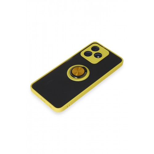 Newface Realme C53 Kılıf Montreal Yüzüklü Silikon Kapak - Sarı Newface Realme C53 Kılıf Montreal Yüzüklü Silikon Kapak - Sarı
