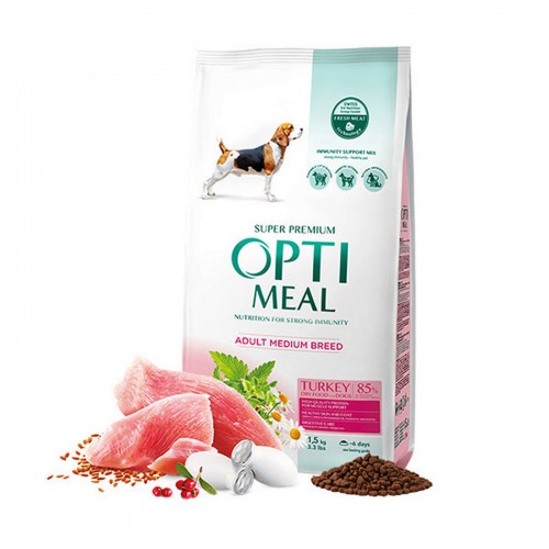 Optimeal Süper Premium Hindili Orta Irk Yetişkin Köpek Maması 1,5 Kg Optimeal Süper Premium Hindili Orta Irk Yetişkin Köpek Maması 1,5 Kg