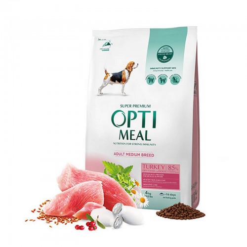 Optimeal Süper Premium Hindili Orta Irk Yetişkin Köpek Maması 4 Kg Optimeal Süper Premium Hindili Orta Irk Yetişkin Köpek Maması 4 Kg