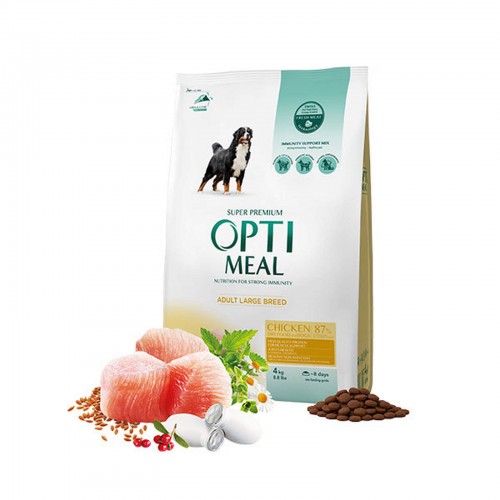 Optimeal Süper Premium Tavuklu İri Irk Yetişkin Köpek Maması 4 Kg Optimeal Süper Premium Tavuklu İri Irk Yetişkin Köpek Maması 4 Kg