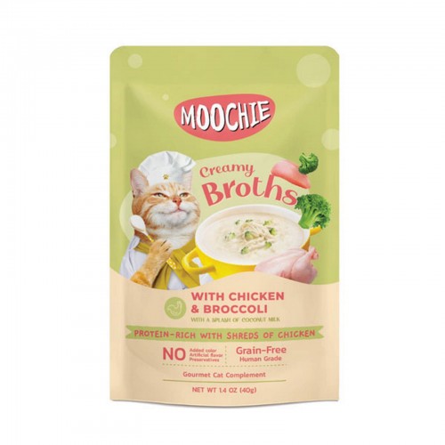 MOOCHIE ÇORBA KEDI ÖDÜLÜ TAVUK-BROKOLI 40 GR X 4 ADET MOOCHIE ÇORBA KEDI ÖDÜLÜ TAVUK-BROKOLI 40 GR X 4 ADET