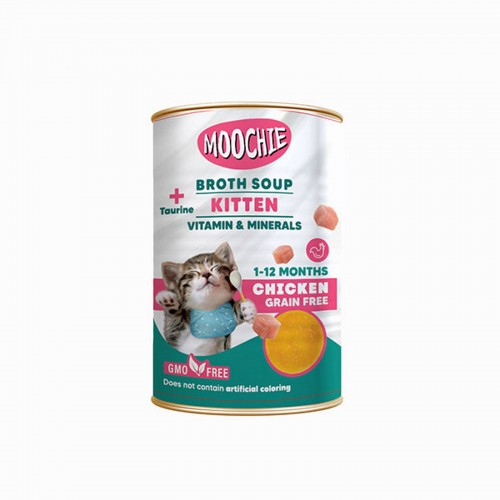 MOOCHIE ET SUYU ÇORBA TAVUKLU YAVRU KEDI 135ML X 6 ADET MOOCHIE ET SUYU ÇORBA TAVUKLU YAVRU KEDI 135ML X 6 ADET