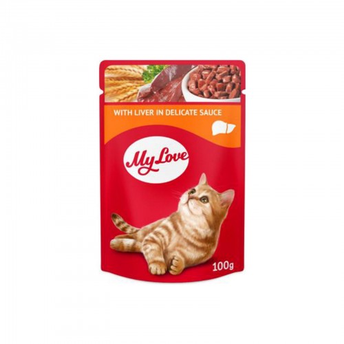 MY LOVE SOS İÇINDE CIĞERLI POUCH KEDI MAMASI 100 GR X 6 ADET MY LOVE SOS İÇINDE CIĞERLI POUCH KEDI MAMASI 100 GR X 6 ADET