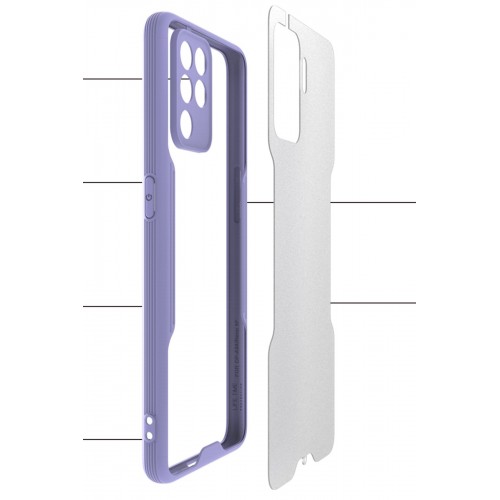 Newface Oppo Reno 5 Lite Kılıf Platin Silikon - Lila Newface Oppo Reno 5 Lite Kılıf Platin Silikon - Lila