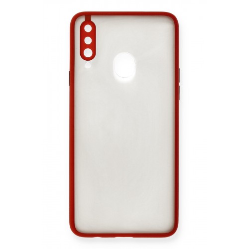 Newface Samsung Galaxy A20S Kılıf Montreal Silikon Kapak - Kırmızı Newface Samsung Galaxy A20S Kılıf Montreal Silikon Kapak - Kırmızı