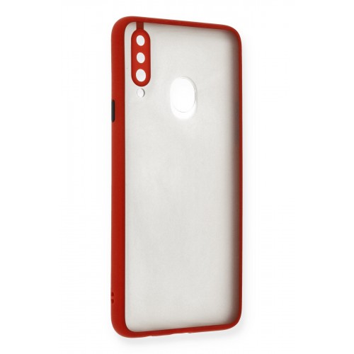 Newface Samsung Galaxy A20S Kılıf Montreal Silikon Kapak - Kırmızı Newface Samsung Galaxy A20S Kılıf Montreal Silikon Kapak - Kırmızı