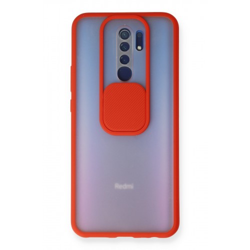 Newface Xiaomi Redmi 9 Kılıf Palm Buzlu Kamera Sürgülü Silikon - Kırmızı Newface Xiaomi Redmi 9 Kılıf Palm Buzlu Kamera Sürgülü Silikon - Kırmızı