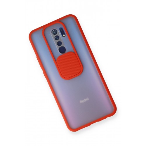 Newface Xiaomi Redmi 9 Kılıf Palm Buzlu Kamera Sürgülü Silikon - Kırmızı Newface Xiaomi Redmi 9 Kılıf Palm Buzlu Kamera Sürgülü Silikon - Kırmızı
