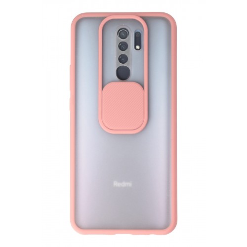 Newface Xiaomi Redmi 9 Kılıf Palm Buzlu Kamera Sürgülü Silikon - Pembe Newface Xiaomi Redmi 9 Kılıf Palm Buzlu Kamera Sürgülü Silikon - Pembe