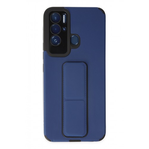 Newface Tecno Pova Neo Kılıf Mega Standlı Silikon - Mavi Newface Tecno Pova Neo Kılıf Mega Standlı Silikon - Mavi