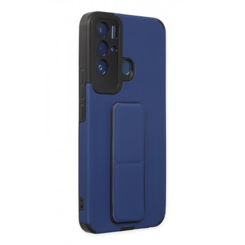 Newface Tecno Pova Neo Kılıf Mega Standlı Silikon - Mavi Newface Tecno Pova Neo Kılıf Mega Standlı Silikon - Mavi