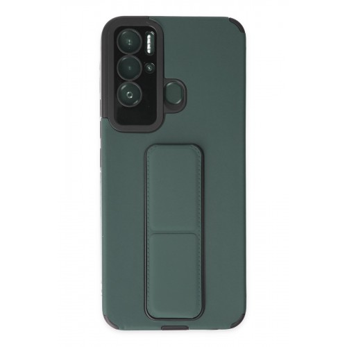 Newface Tecno Pova Neo Kılıf Mega Standlı Silikon - Yeşil Newface Tecno Pova Neo Kılıf Mega Standlı Silikon - Yeşil
