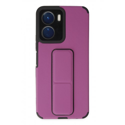 Newface Vivo Y16 Kılıf Mega Standlı Silikon - Mor Newface Vivo Y16 Kılıf Mega Standlı Silikon - Mor
