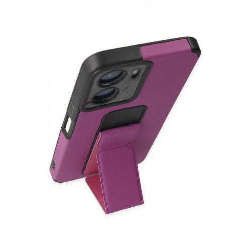 Newface Vivo Y16 Kılıf Mega Standlı Silikon - Mor Newface Vivo Y16 Kılıf Mega Standlı Silikon - Mor