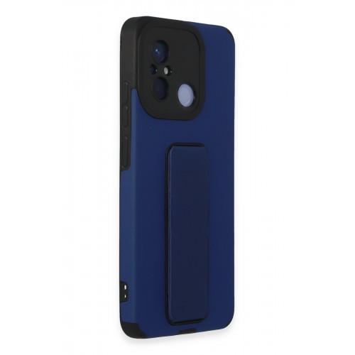 Newface Xiaomi Redmi 12C Kılıf Mega Standlı Silikon - Mavi Newface Xiaomi Redmi 12C Kılıf Mega Standlı Silikon - Mavi