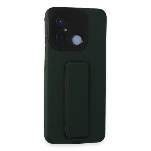 Newface Xiaomi Redmi 12C Kılıf Mega Standlı Silikon - Yeşil Newface Xiaomi Redmi 12C Kılıf Mega Standlı Silikon - Yeşil