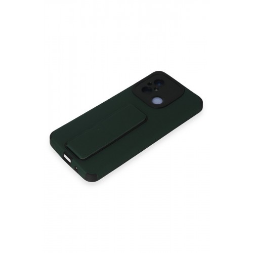 Newface Xiaomi Redmi 12C Kılıf Mega Standlı Silikon - Yeşil Newface Xiaomi Redmi 12C Kılıf Mega Standlı Silikon - Yeşil