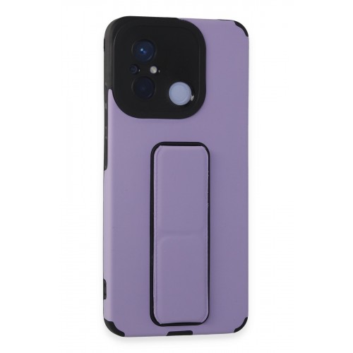 Newface Xiaomi Redmi 12C Kılıf Mega Standlı Silikon - Lila Newface Xiaomi Redmi 12C Kılıf Mega Standlı Silikon - Lila