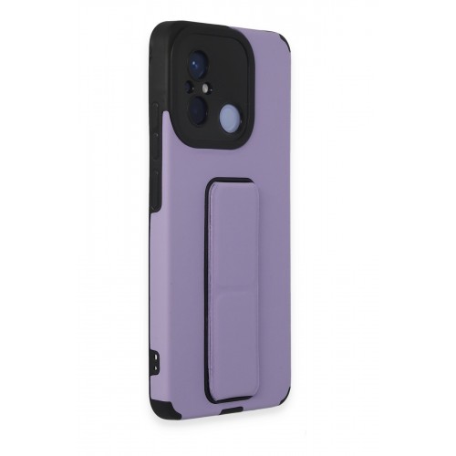 Newface Xiaomi Redmi 12C Kılıf Mega Standlı Silikon - Lila Newface Xiaomi Redmi 12C Kılıf Mega Standlı Silikon - Lila