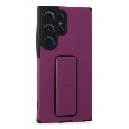 Newface Samsung Galaxy S23 Ultra Kılıf Mega Standlı Silikon - Mor Newface Samsung Galaxy S23 Ultra Kılıf Mega Standlı Silikon - Mor