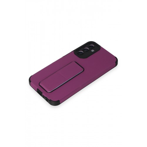 Newface Samsung Galaxy A24 4G Kılıf Mega Standlı Silikon - Mor Newface Samsung Galaxy A24 4G Kılıf Mega Standlı Silikon - Mor