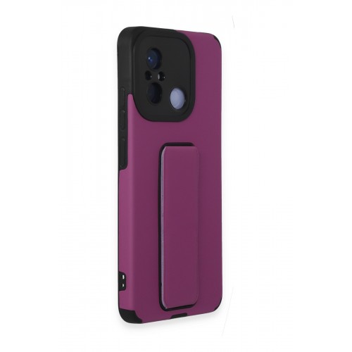 Newface Xiaomi Redmi 12C Kılıf Mega Standlı Silikon - Mor Newface Xiaomi Redmi 12C Kılıf Mega Standlı Silikon - Mor