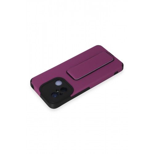 Newface Xiaomi Redmi 12C Kılıf Mega Standlı Silikon - Mor Newface Xiaomi Redmi 12C Kılıf Mega Standlı Silikon - Mor